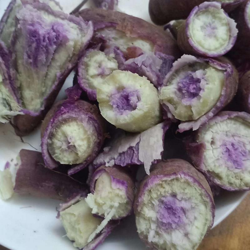 广东沙地新鲜冰淇淋番薯一点红紫心地瓜香甜粉糯山芋现挖板栗红薯