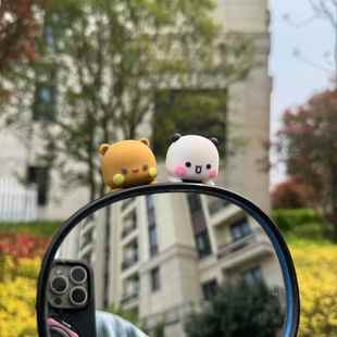 电动车仪表盘小摆件可爱布布装饰小配件可爱韩版摩托车贴中控车载