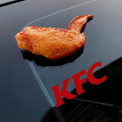 仿真鸡翅KFC车贴电动车装饰小配件汽车外部装饰品玩偶车载摆件