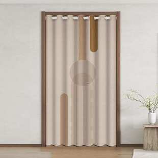 侘寂风轻奢高级感卧室门帘隔断帘简约房间家用厕所遮挡帘子免打孔