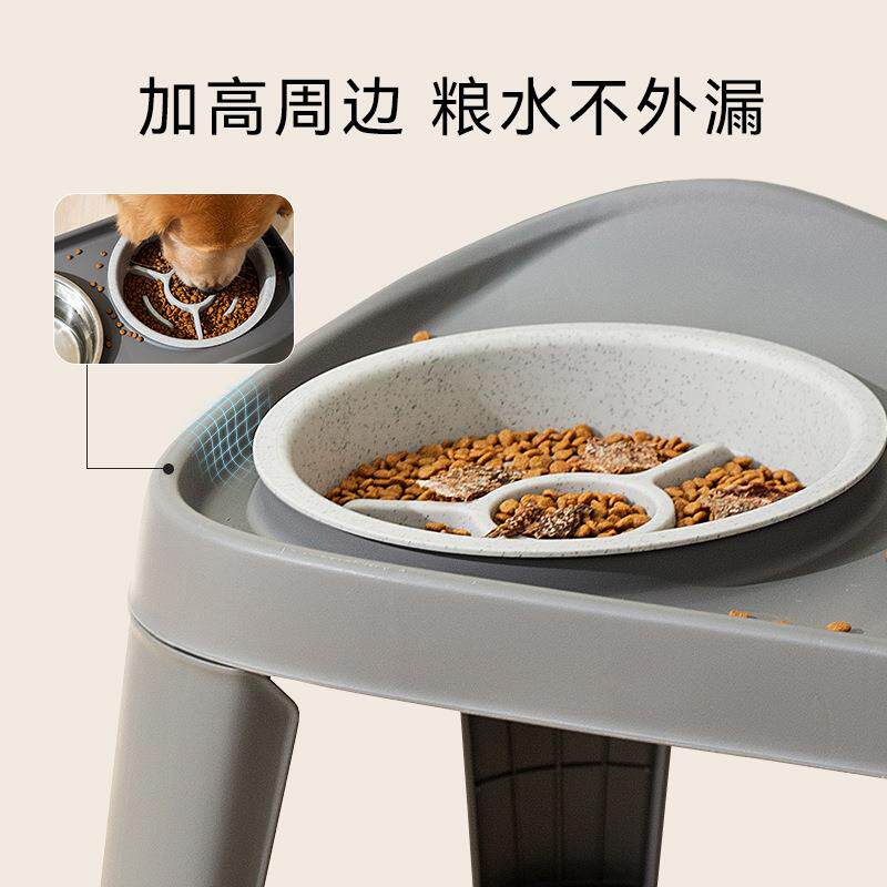 物碗大狗狗经典折高叠架双碗中大型犬狗宠碗金毛大喂2406SPST食碗