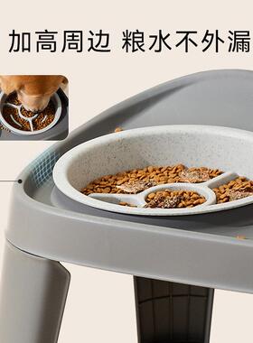 物碗大狗狗经典折高叠架双碗中大型犬狗宠碗金毛大喂2406SPST食碗