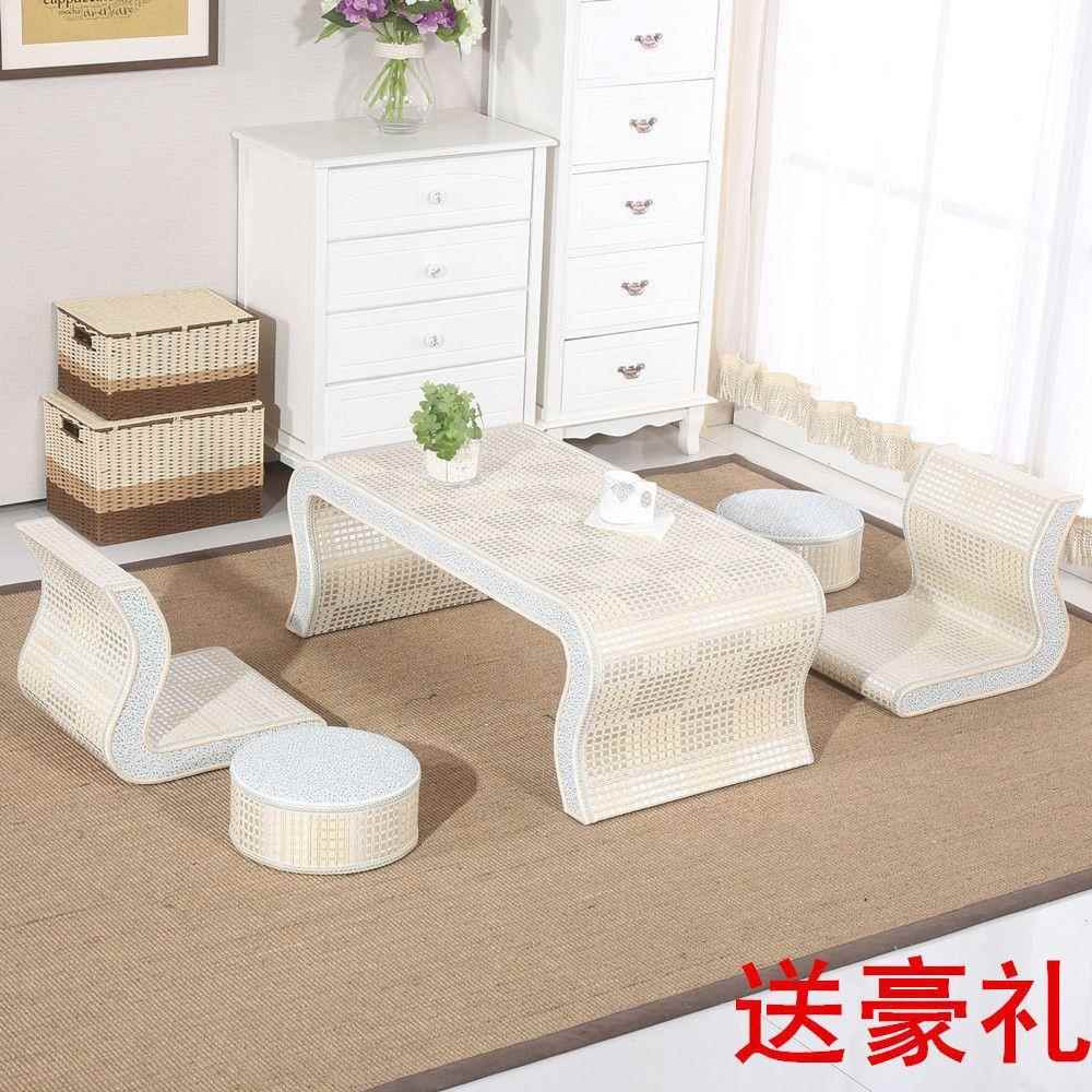 榻榻米几竹编创意飘窗小子国学窗台桌电脑茶桌阳台矮茶地010桌台
