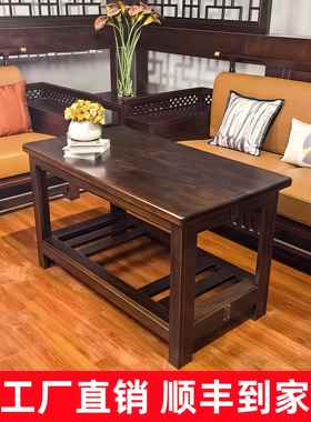 烤火桌子实木新款可折叠茶几简易冬季取暖桌餐桌家用长方形烤火架