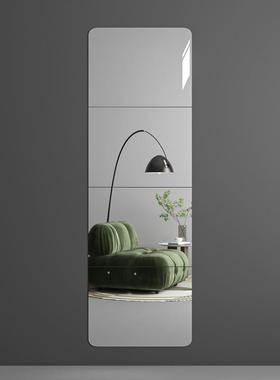 贴墙粘全身19584穿衣学生宿舍墙面拼接镜出租屋自镜免璃打孔衣柜