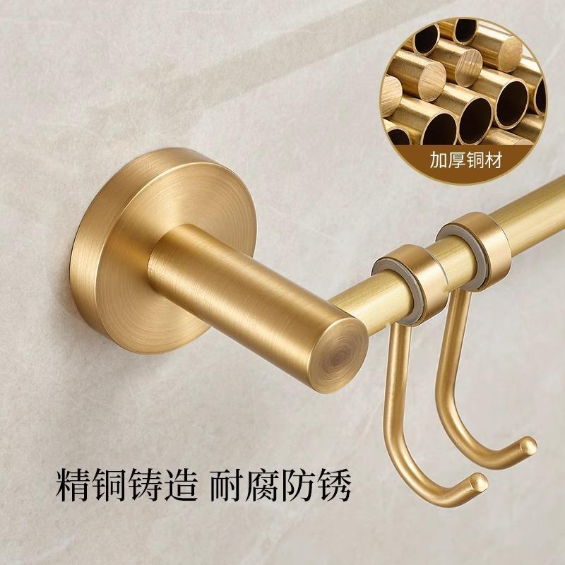 新款直销全铜毛巾架仿古浴巾架卫生间浴室置物架毛巾杆厕所卫浴五