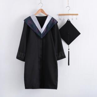 大学生学士服男女毕业典礼礼服学院风工科本科硕士衣服文科博士袍
