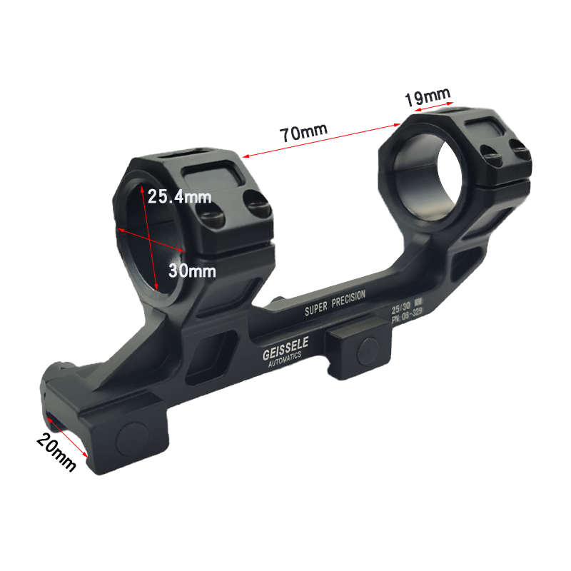 25.4/30mm连体电筒支架增高镜桥软弹金属导轨锦明9吃鸡HK416儿童