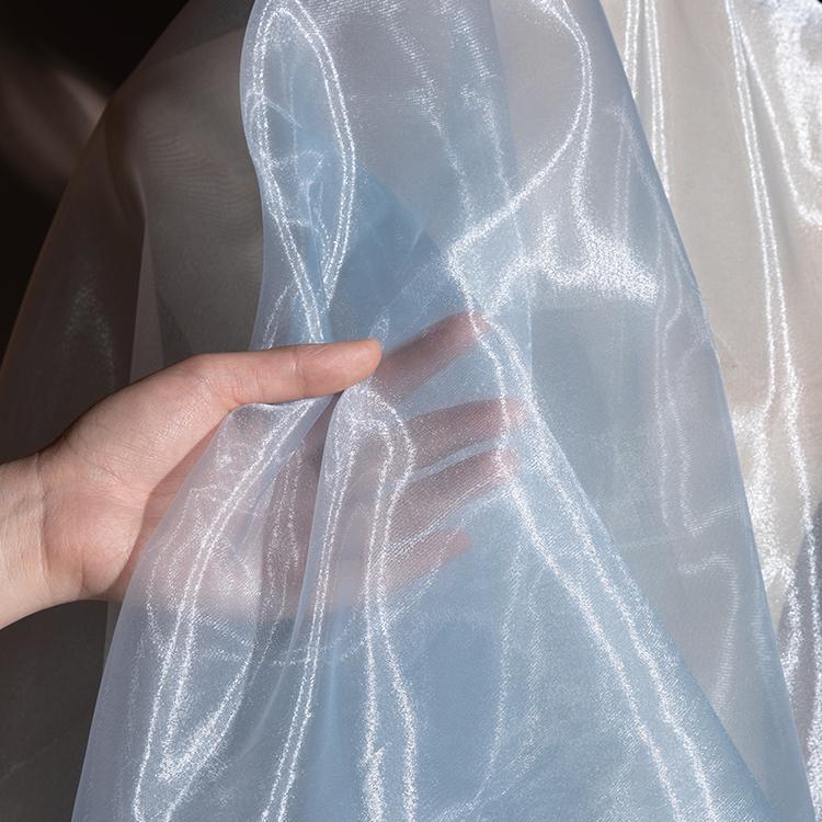 布料自己做衣服欧根纱面料透明薄软服装连衣裙纱裙纱幔婚礼背景布图片