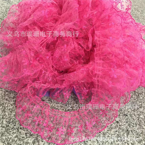 褶皱 花边喜庆diy手花捧服装辅料刺绣花边 热卖工艺品装饰 7cm