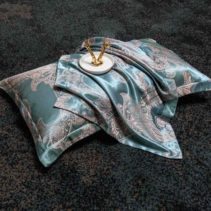 欧式贡提上花四件套床裙款床罩被套1品.5m1.8米2m缎双人208060床