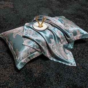 欧式 床罩被套15m套1.8208060米2m双人床上用. 贡缎花提四件床裙款