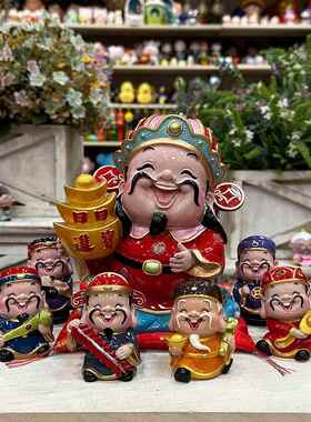 文武如意财神爷招财摆件创意存钱罐书房桌面装饰车载摆放乔迁礼品