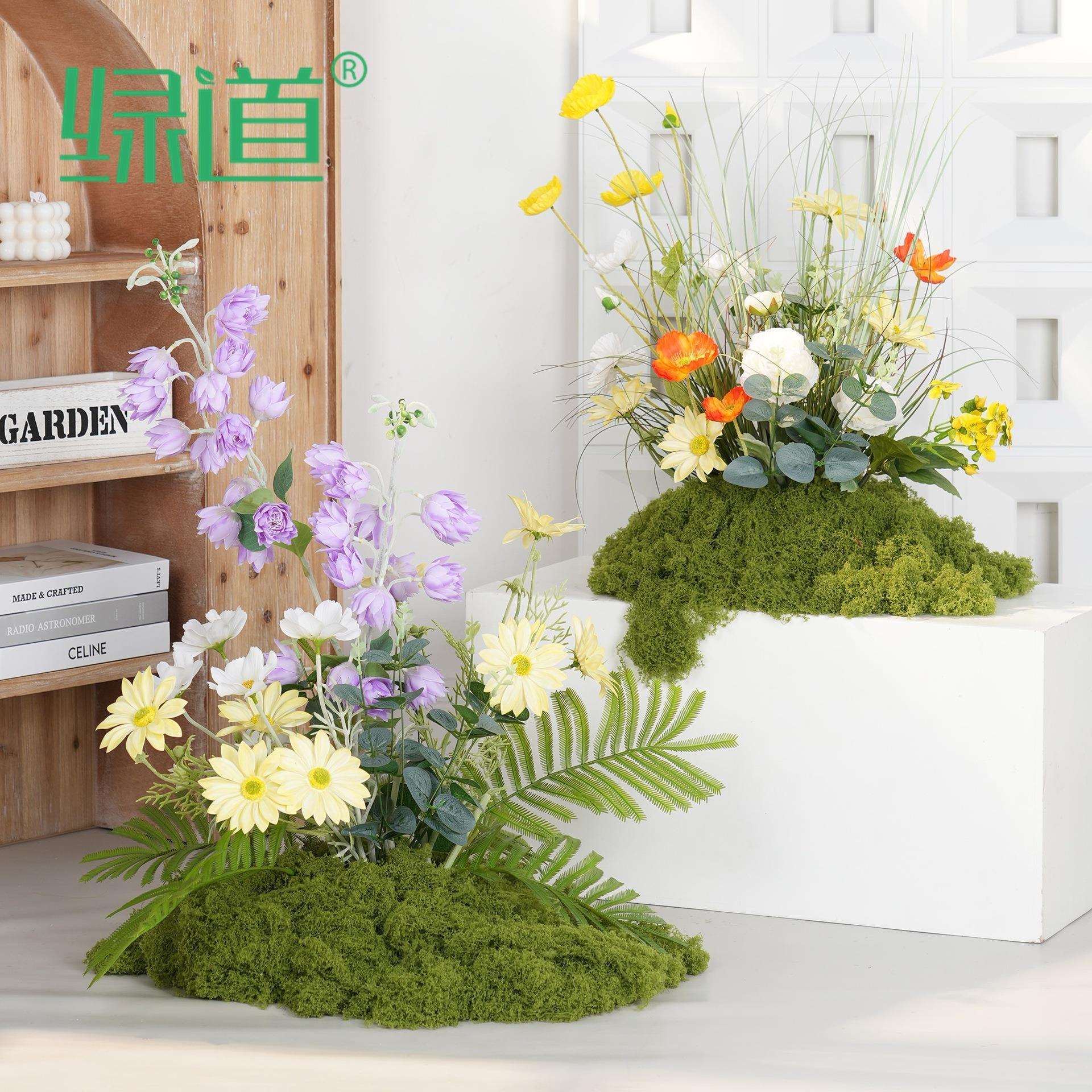 假花仿真花摆设绿植造景花艺高档仿生花草丛植物布置装饰客厅摆件