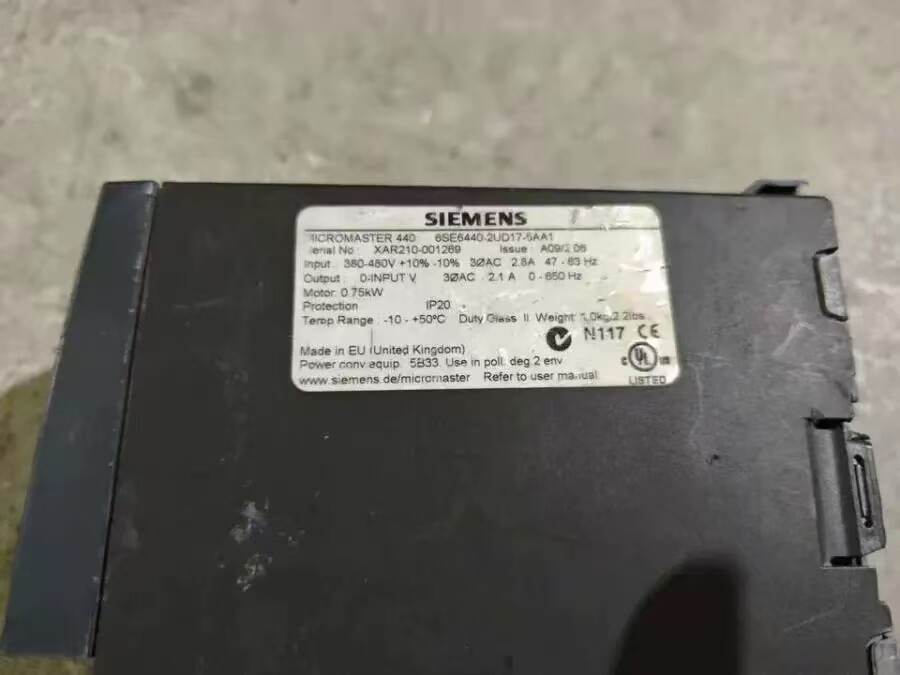 5月12日北京【京械7177】单位淘汰报废处置西门子变频器一台网络拍卖公告