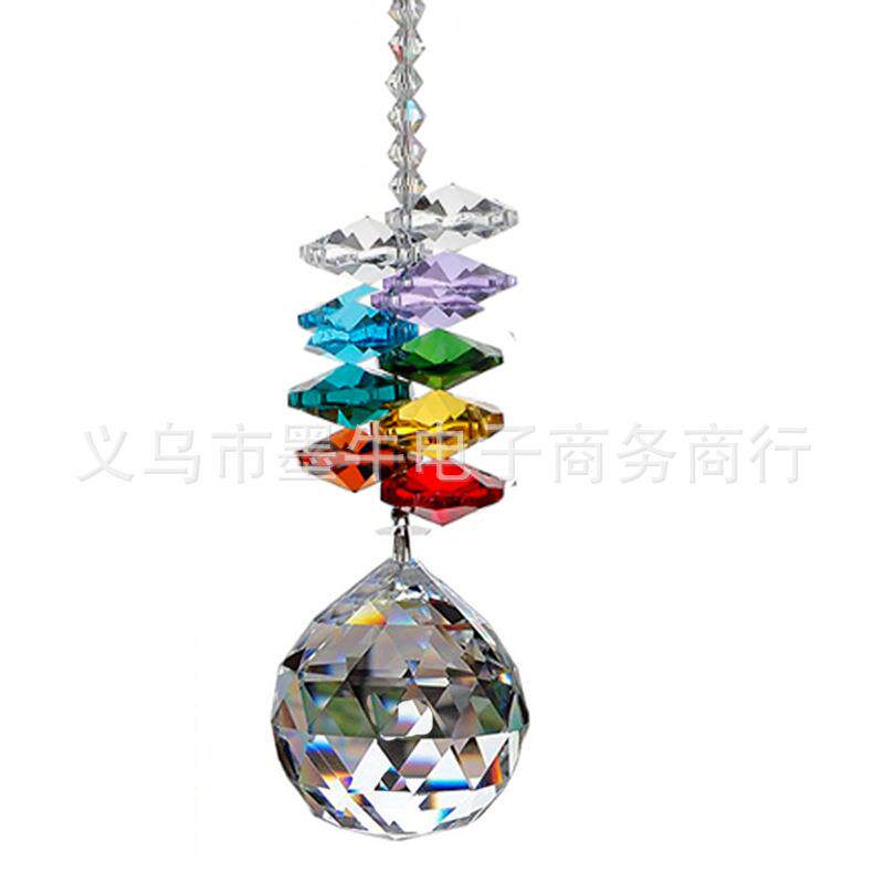 水晶球挂坠 水晶灯吊顶挂件 婚庆园林装饰 路引珠串门帘隔断