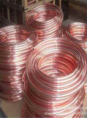 厂家TP2紫空调铜管 制冷r40a冷媒管现货 包塑T2紫铜盘圆1管