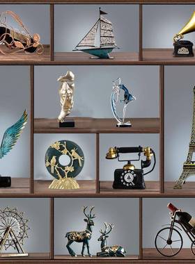 客厅电视柜摆件轻奢高档2025新款现代简约家居饰品客厅酒柜树脂工