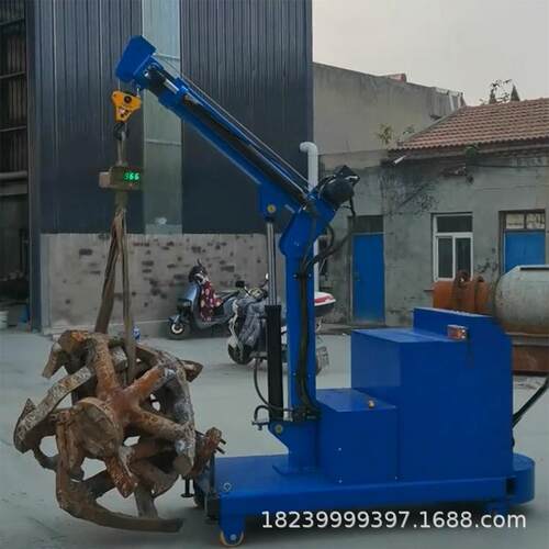 车间仓库搬运装卸货移动小吊车模具更换1吨2吨全自动液压旋转吊车