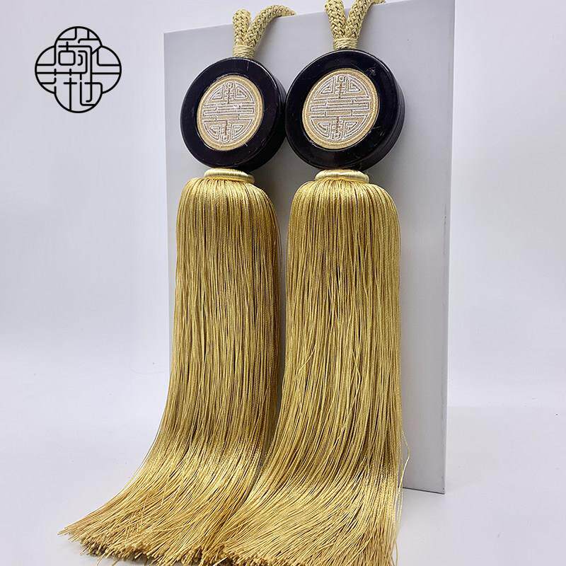 窗帘绑带挂球新中式绑球古典轻奢装饰流苏吊穗束带高档绑绳系带