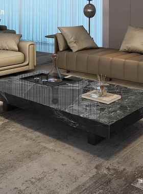 轻奢岩板17712型茶柜几现客代简约小户厅意式极简长方形电视组合