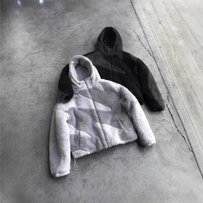 High Level Men’S Graphic Sherpa Teddy Jacket, High Neck