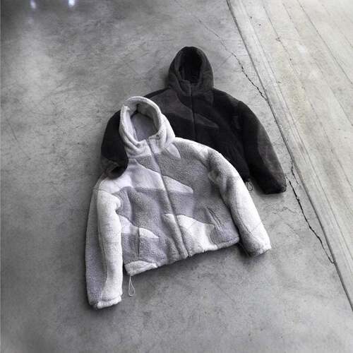 High Level Men’S Graphic Sherpa Teddy Jacket, High Neck