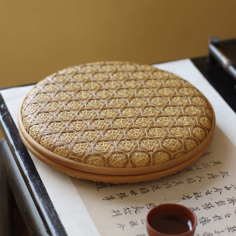 手工竹编普洱茶盒 覆古中式茶具配件收纳盒 茶饼七子饼收藏包装盒