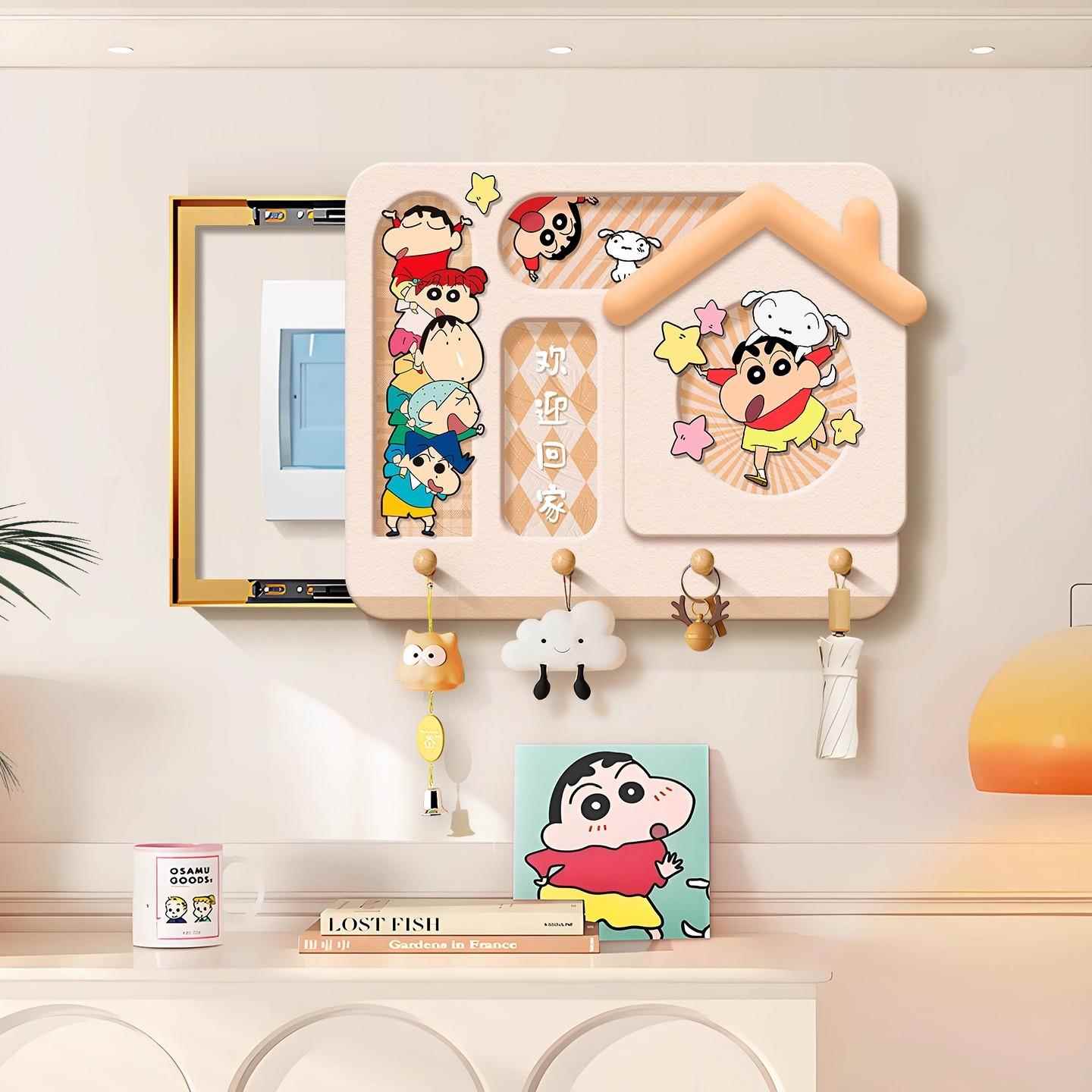 中古风洞洞板电表箱装饰画配电箱遮挡电闸开关盒纳置物壁画