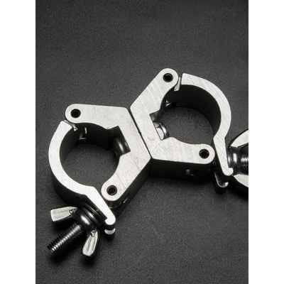 铝合金十字万向紧固件脚手架连接单、双卡扣配件舞台圆管旋转固定