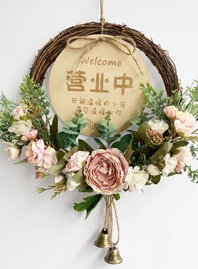 服装店门口吸引人花环挂饰美容院墙上挂件遮丑装饰花壁饰布置定制