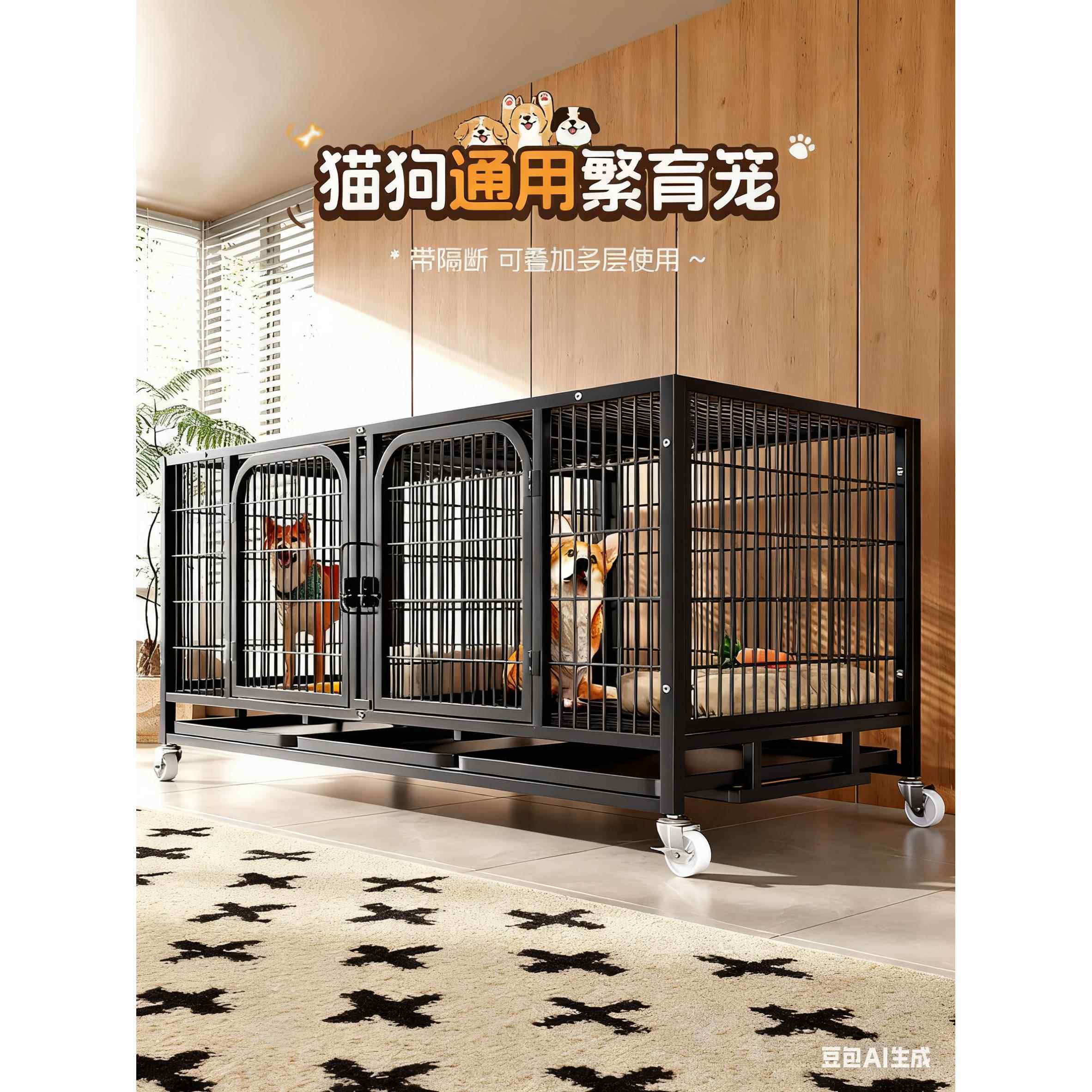 狗笼子繁殖笼中型犬小型犬宠物店寄养繁育笼三层猫笼带托盘鸽子笼