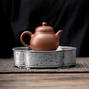 古锡复古壶承中式 干泡台茶盘功夫茶具建水养壶托盘蓄水手工茶承