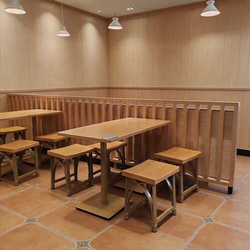 袁记云饺同款桌椅组合早餐米粉面馆实木凳螺蛳粉麻辣烫店商用桌子