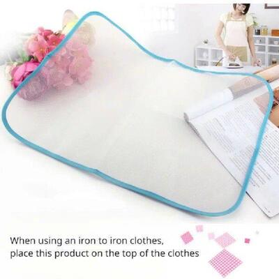Modern Simple Color Edge Transparent Mesh Cloth Ironing Mat
