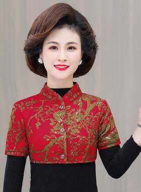 护肩棉马甲妈妈秋冬装护颈椎保暖坎肩女冬季中老年人睡觉防寒披肩
