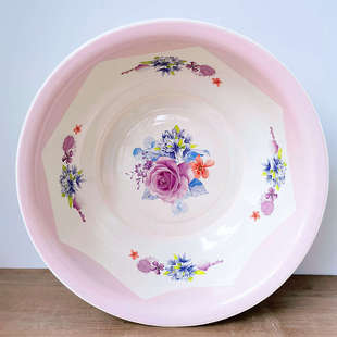 76N30 搪瓷脸盆大号盆耐高温可加热 36CM双料特厚搪瓷盆家用老式