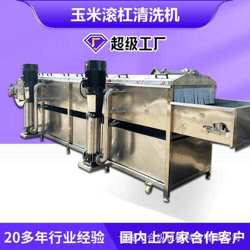 果蔬气泡清洗机速冻玉米加工成套设备玉米粒清洗机玉米深加工