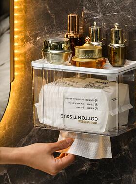 Wall-mounted facial tissue storage box for the bathroom, toi