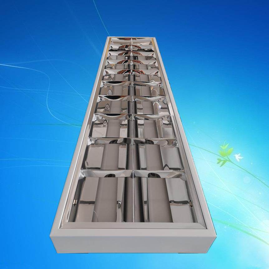 厂家直供T8明装LED灯盘T8双管吸顶灯盘 300*1200日光灯 LED格栅灯