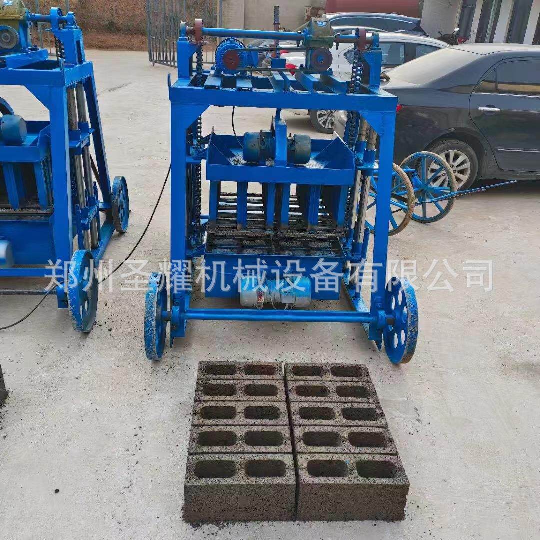 呼和浩特移动空心砖机混凝土免烧砖机大小型移动行走式水泥砖机