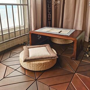 防腐木地板户外阳台自铺改造拼接庭院砖露台地面铺设室外鱼骨拼ip