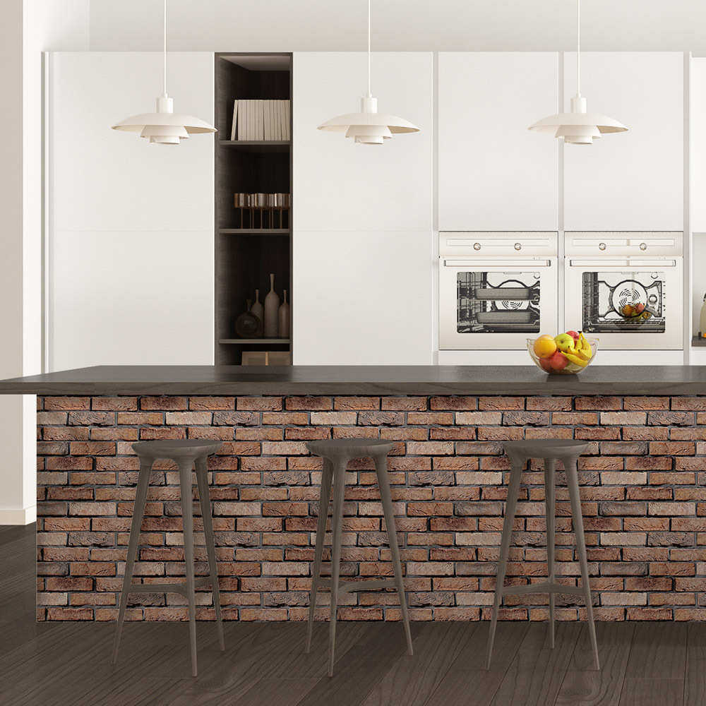 AMJ仿真砖纹墙面贴 3D自粘工业风装饰墙贴 房屋翻新简装PVC墙纸,家居饰品,软装墙贴,淘宝优惠券,粉丝福利购,淘宝优惠卷