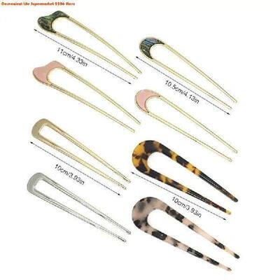 Unique Shape Hair Pins Large French Metal Styling