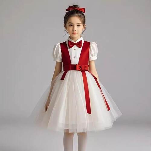 高档中小学生团歌朗诵大合唱演出礼服男女童汉服舞诗蹈比服主持赛