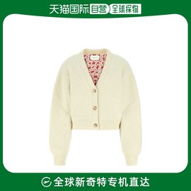 香港直邮magdabutrym女士乳白色，羊毛混纺宽松款针织开衫