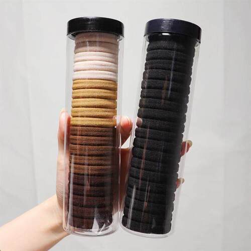 Hair rope rubber band female high elasticity black hair tie.