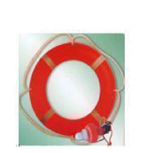 发货船用带灯2.5KG橡塑救生圈便携式救生圈自亮浮灯CCS船检