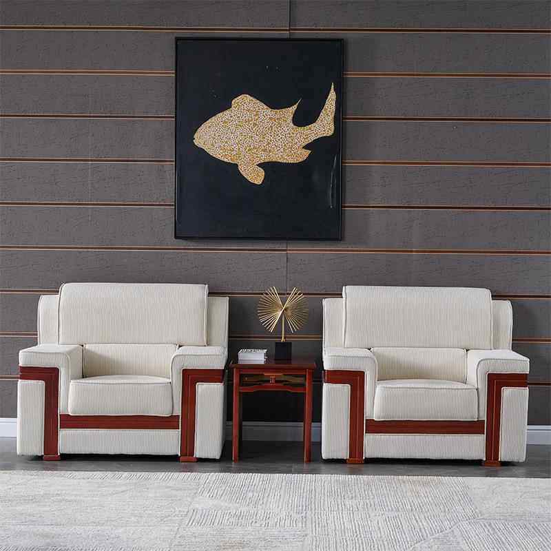 会议接约待室的发现代简办公室商务贵1011-2宾沙会客沙发实木单位