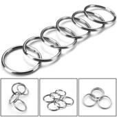 Blank Keyrings Keyfob 50pcs Key Ring Metal Split Keychain